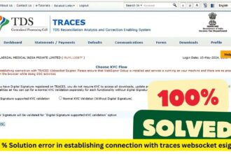 100 % Solution error in establishing connection with traces websocket esigner.